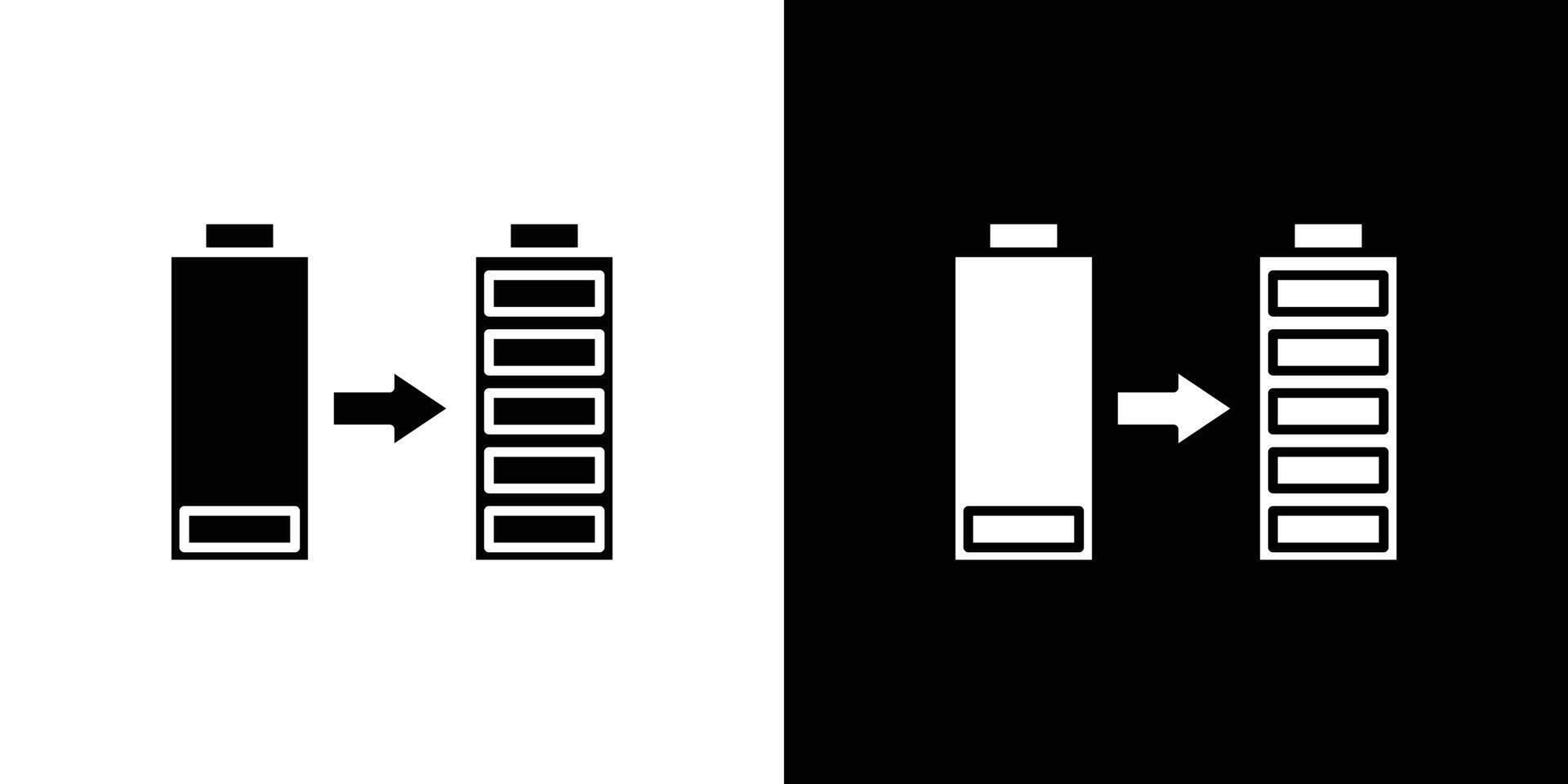 Battery fast charge icon Outline sign symbol set vector