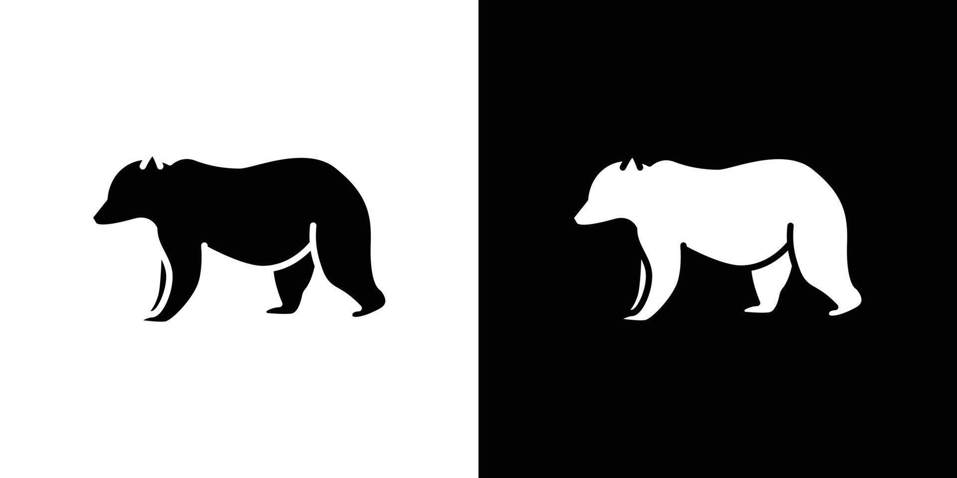 Bear icon Outline sign symbol set vector