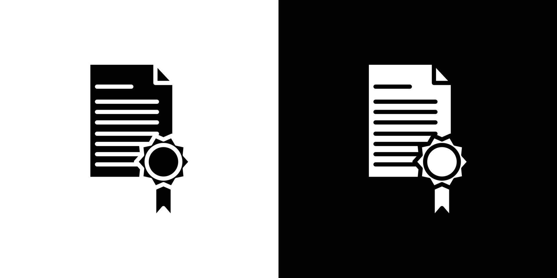 certificate icon Outline sign symbol set vector