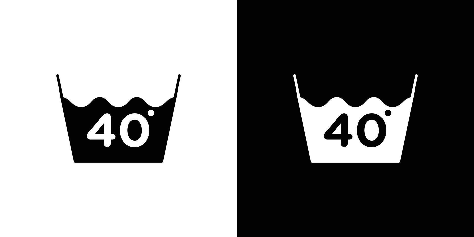 Clothing care icon Outline sign symbol set vector