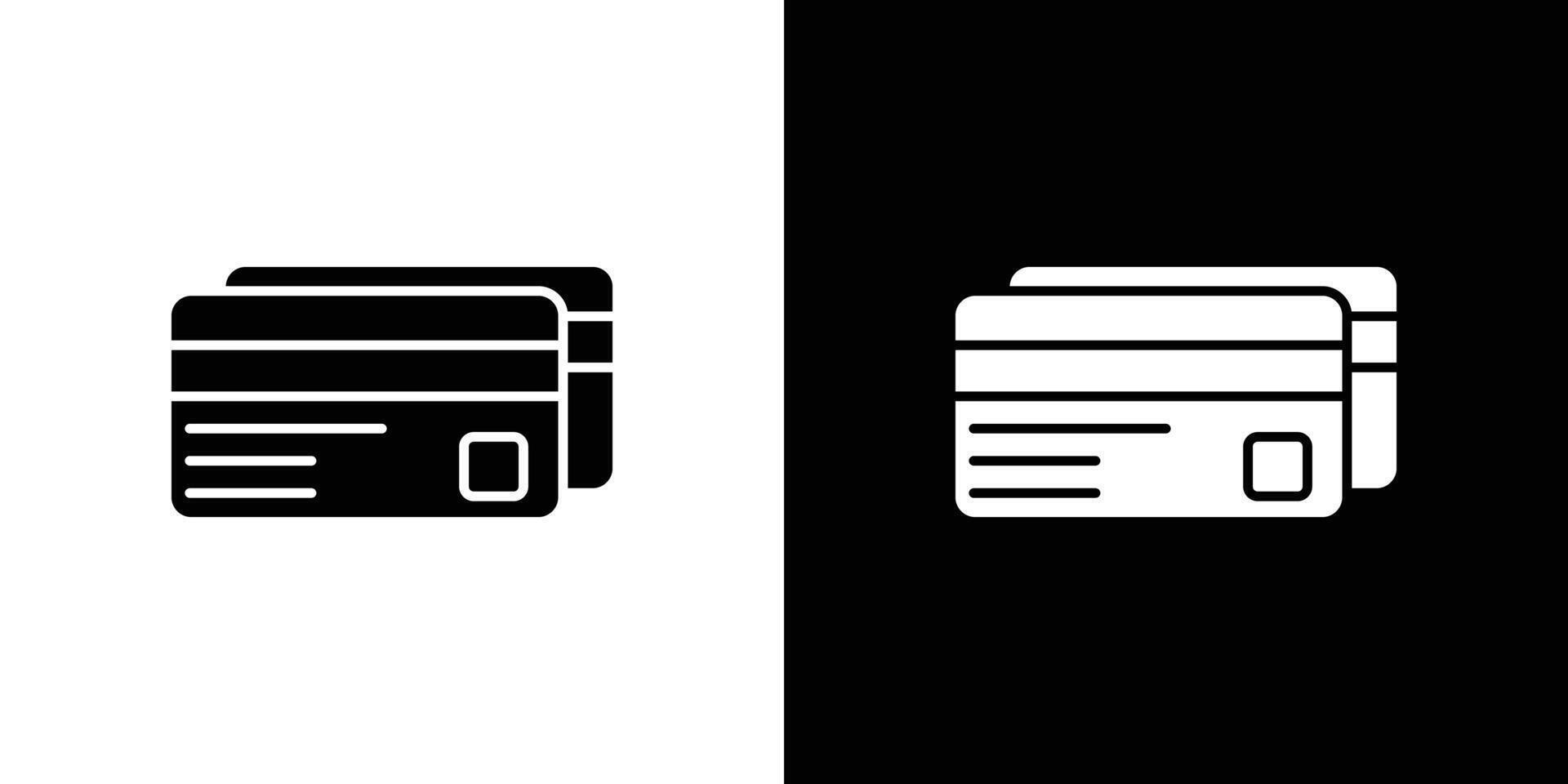 Credit card icon Outline sign symbol set vector