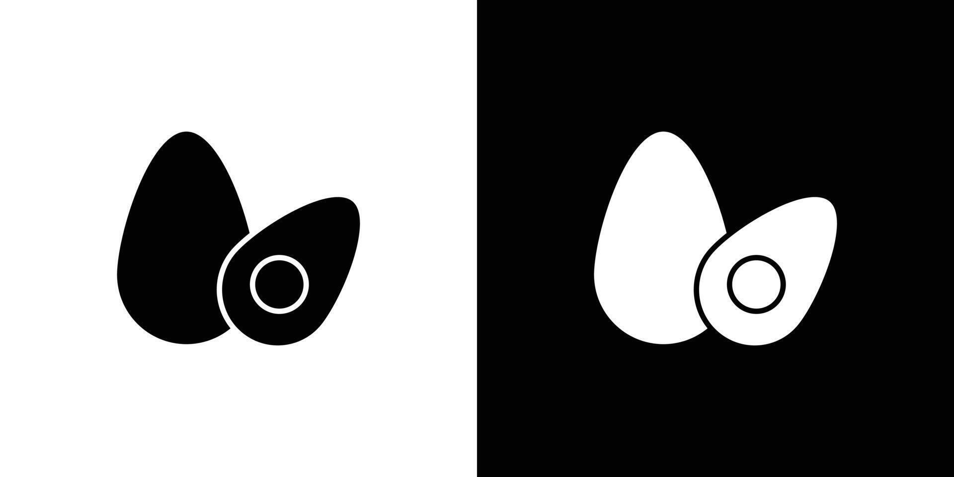 Egg icon Outline sign symbol set vector