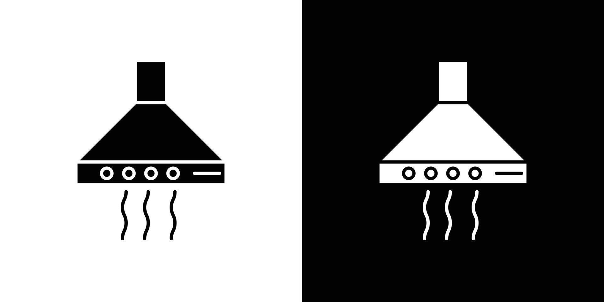 Extractor Hood icon Outline sign symbol set vector