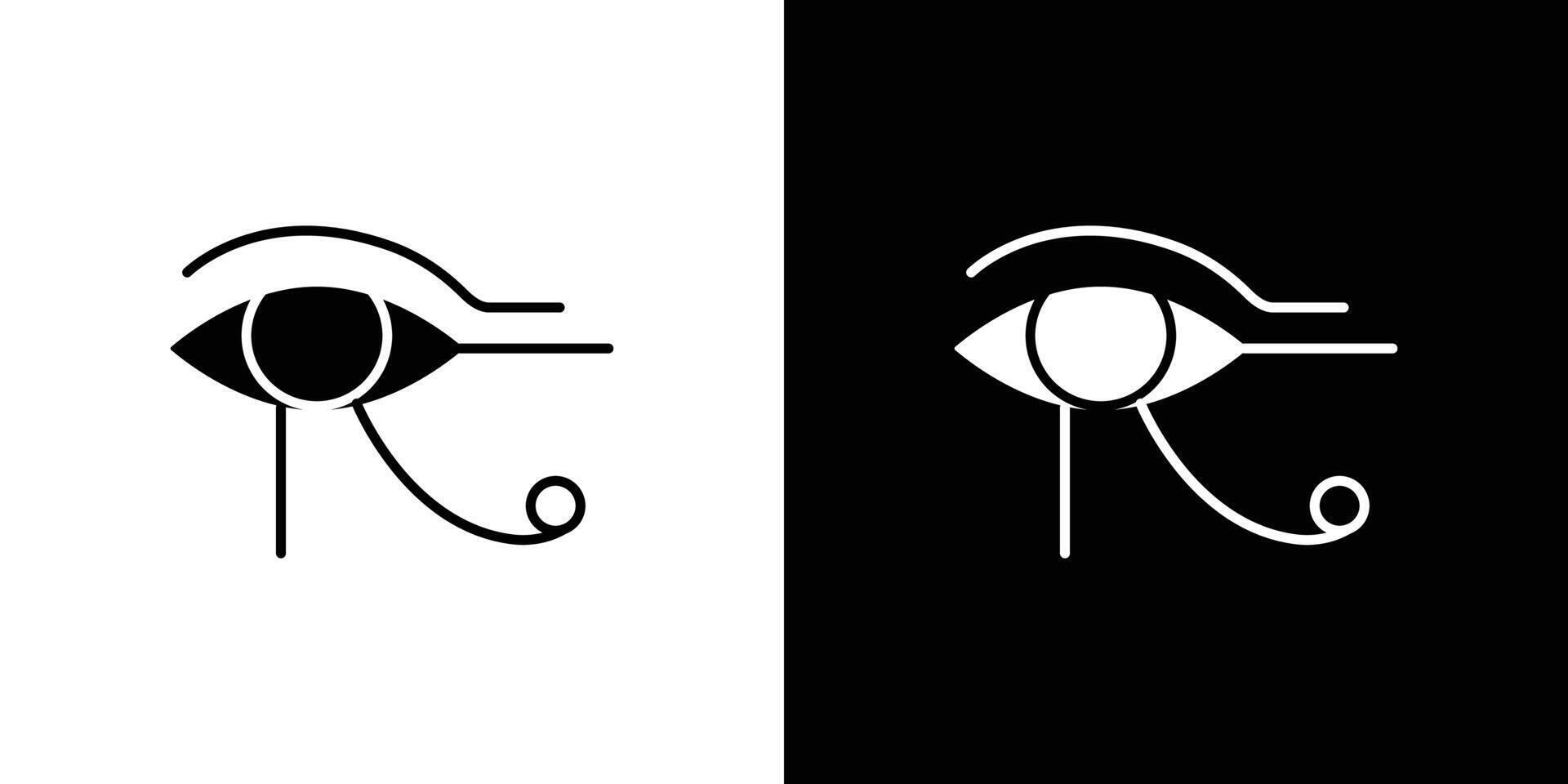 Eye of Horus Egypt Deity icon Outline sign symbol set vector