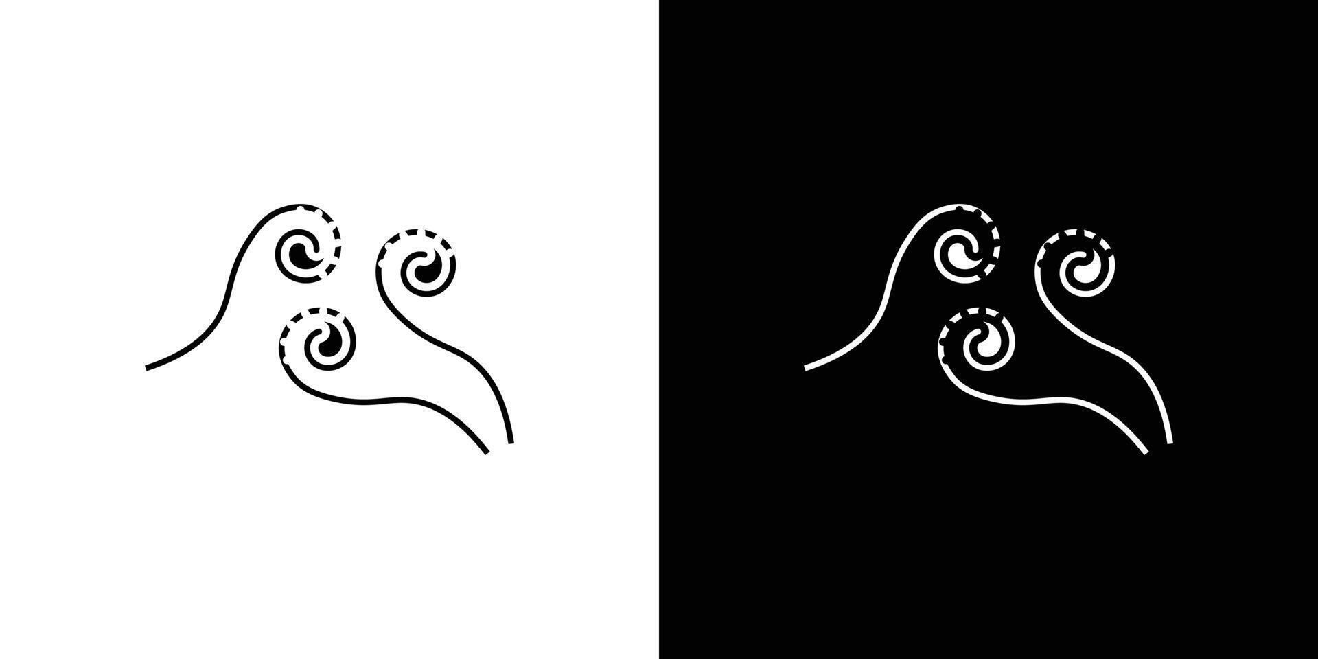 fiddleheads icon Outline sign symbol set vector
