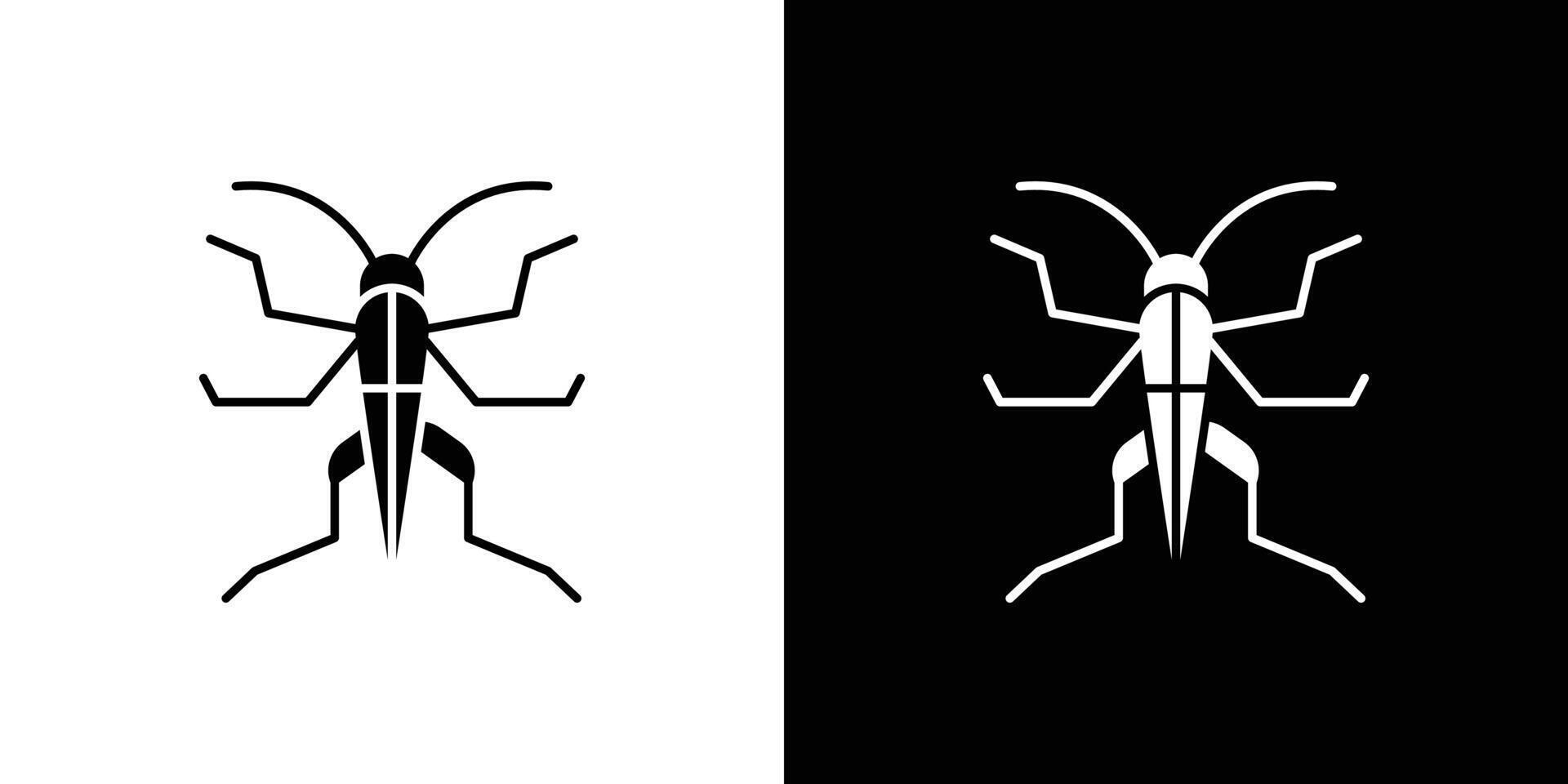 Grasshopper icon Outline sign symbol set vector