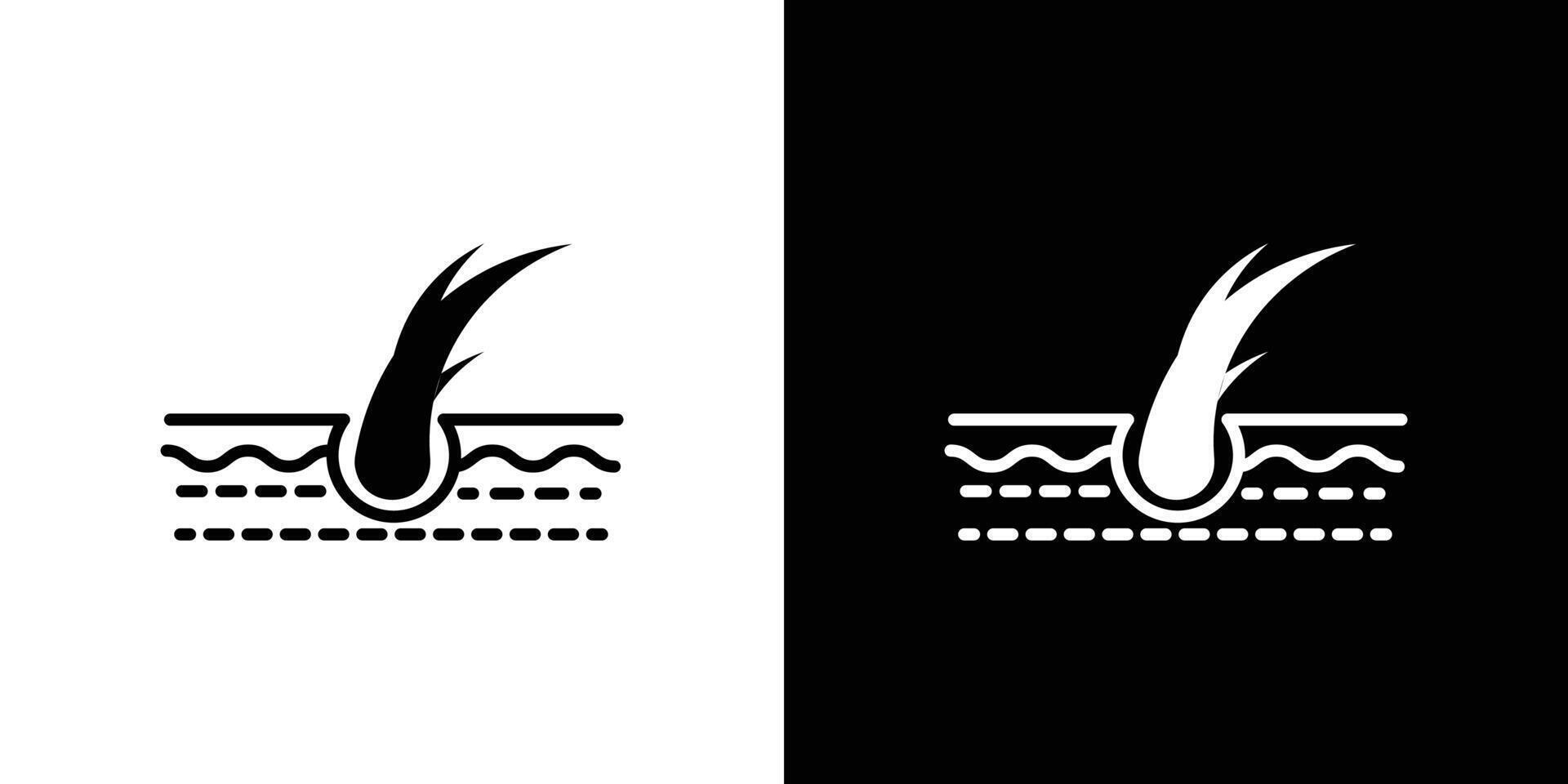 Hair Split Ends icon Outline sign symbol set vector