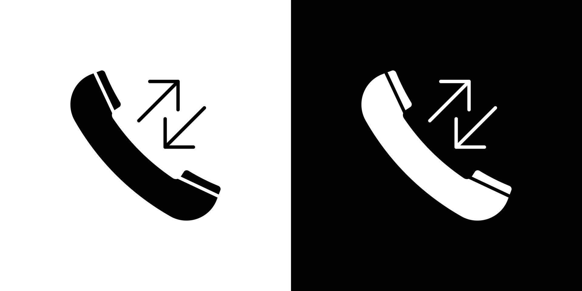 incoming outgoing calls icon Outline sign symbol set vector
