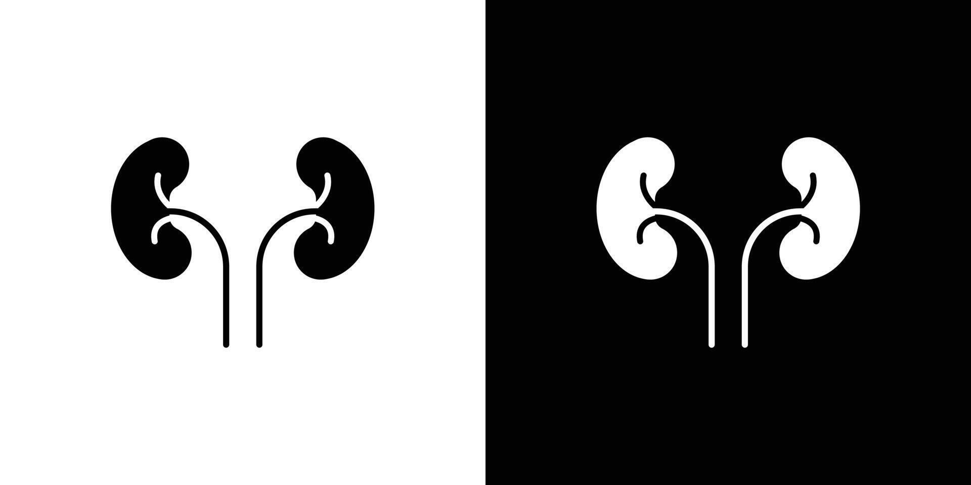 kidney icon Outline sign symbol set vector