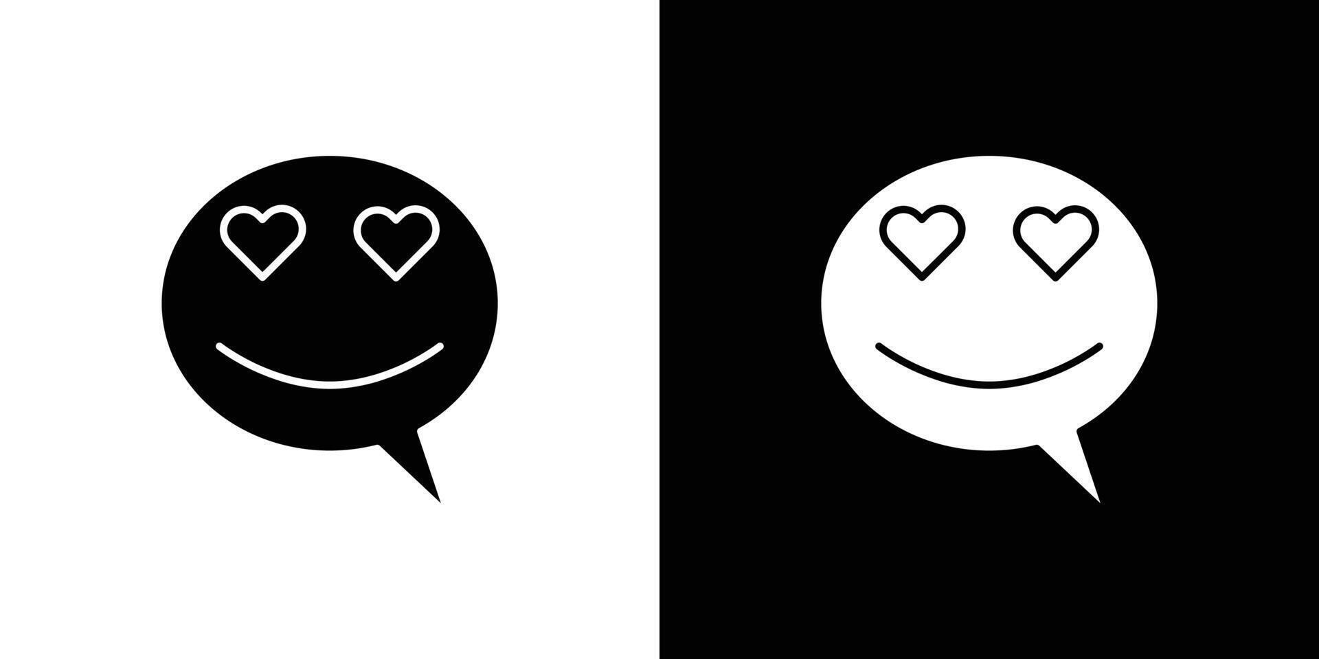 Lady Love Smiley Message icon Outline sign symbol set vector