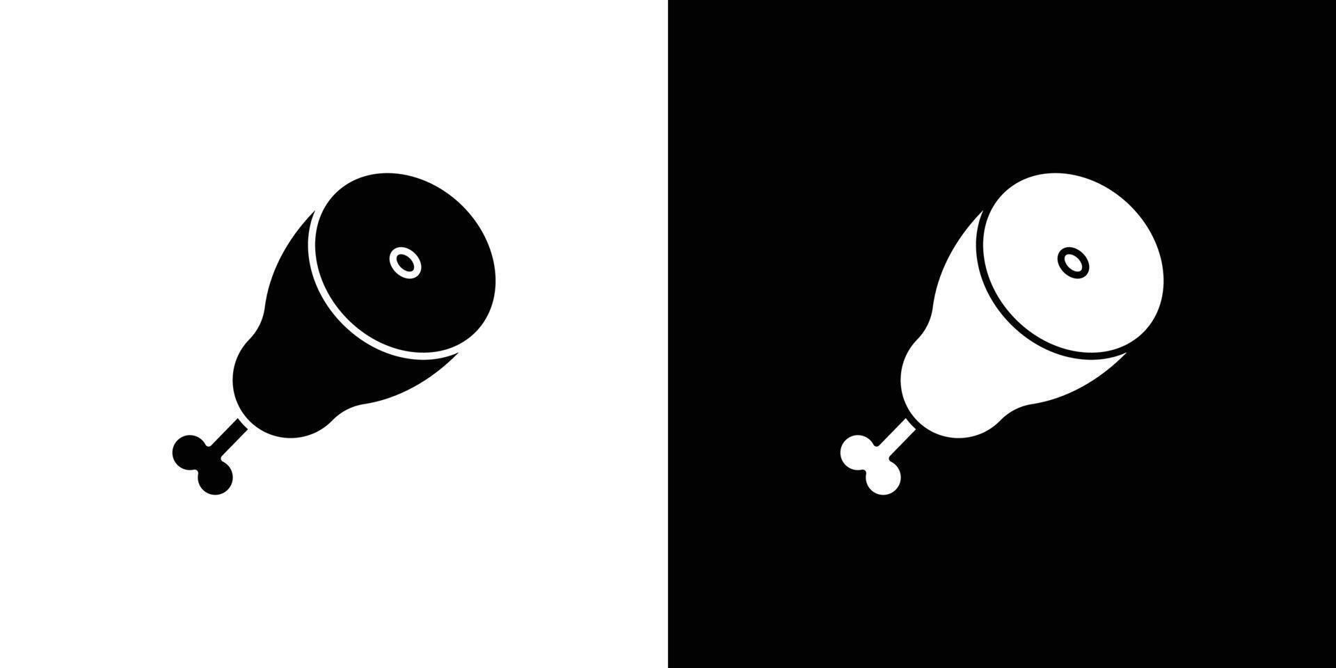 meat icon Outline sign symbol set vector