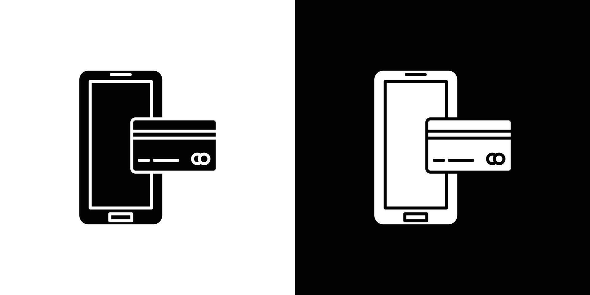 mobile payment icon Outline sign symbol set vector