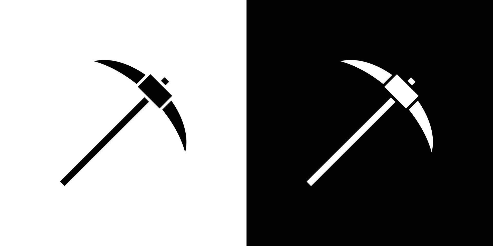 pickaxe icon Outline sign symbol set vector