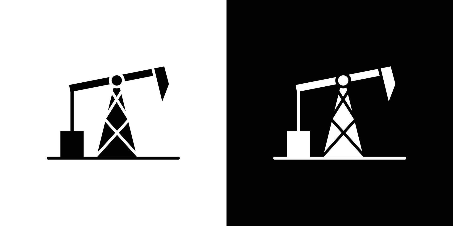 pumpjack icon Outline sign symbol set vector