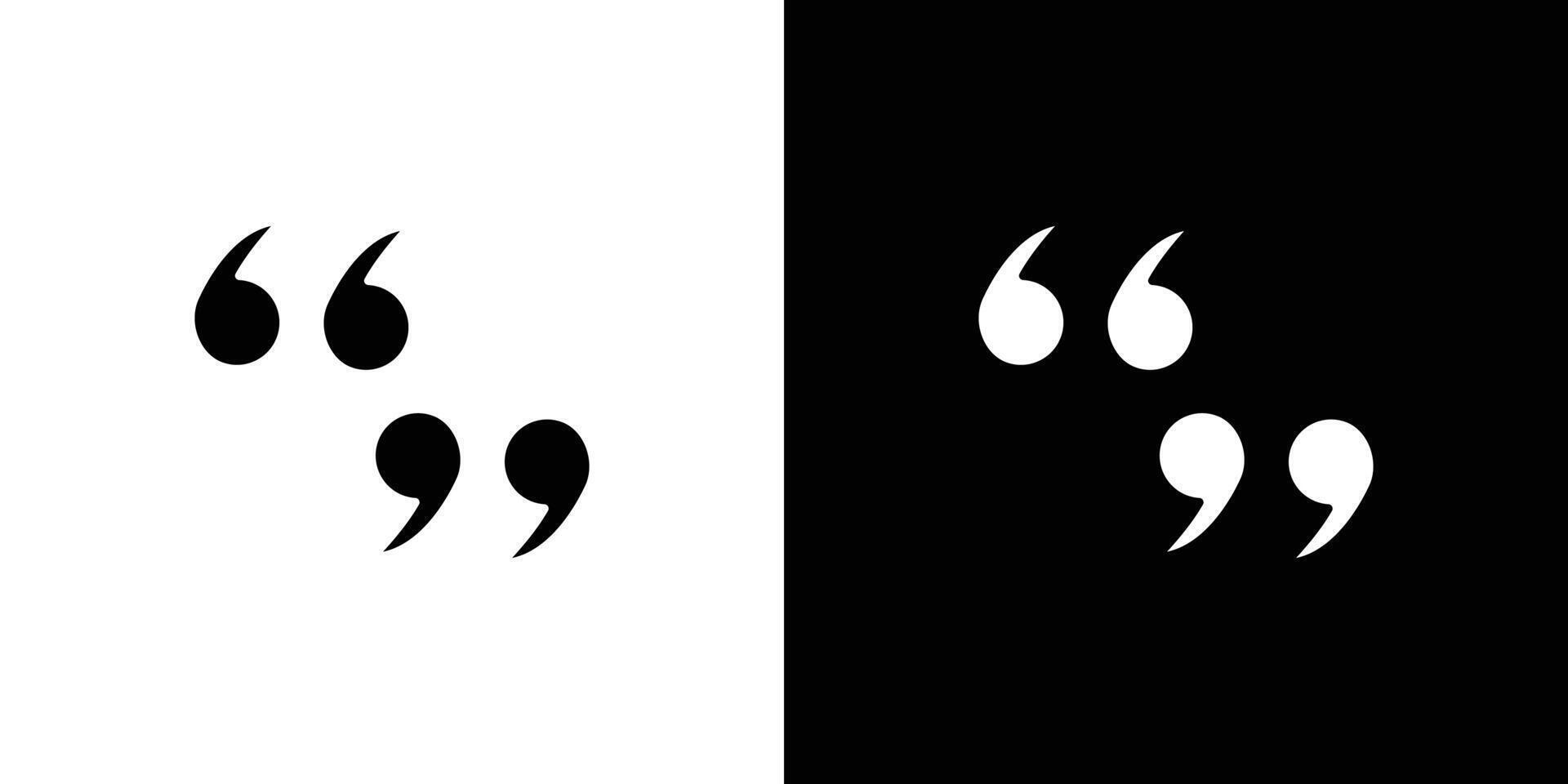 Quote icon Outline sign symbol set vector