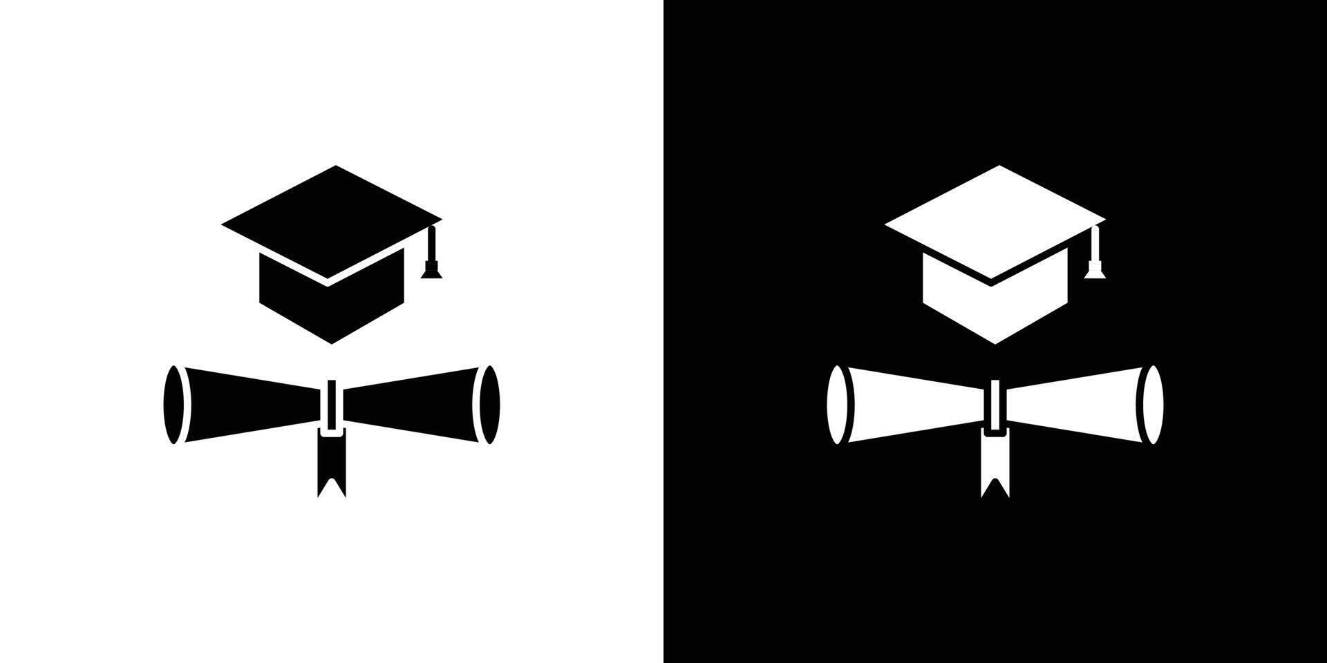 Scholarship icon Outline sign symbol set vector