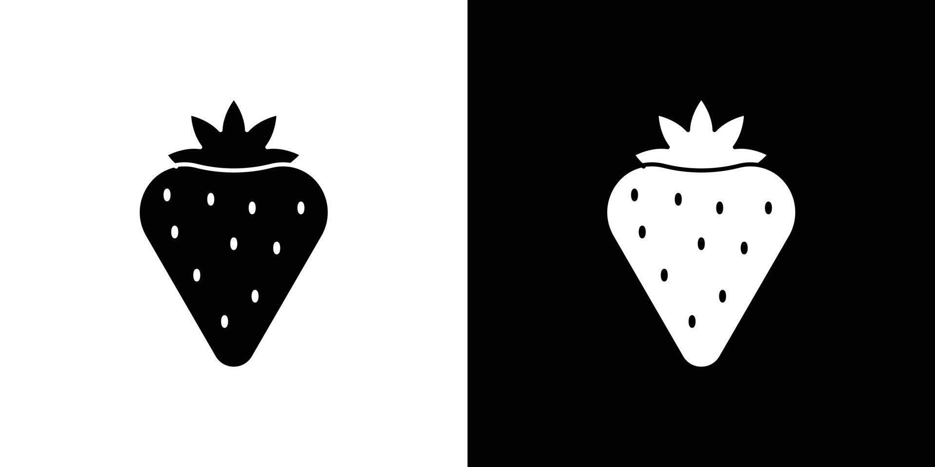 strawberry icon Outline sign symbol set vector