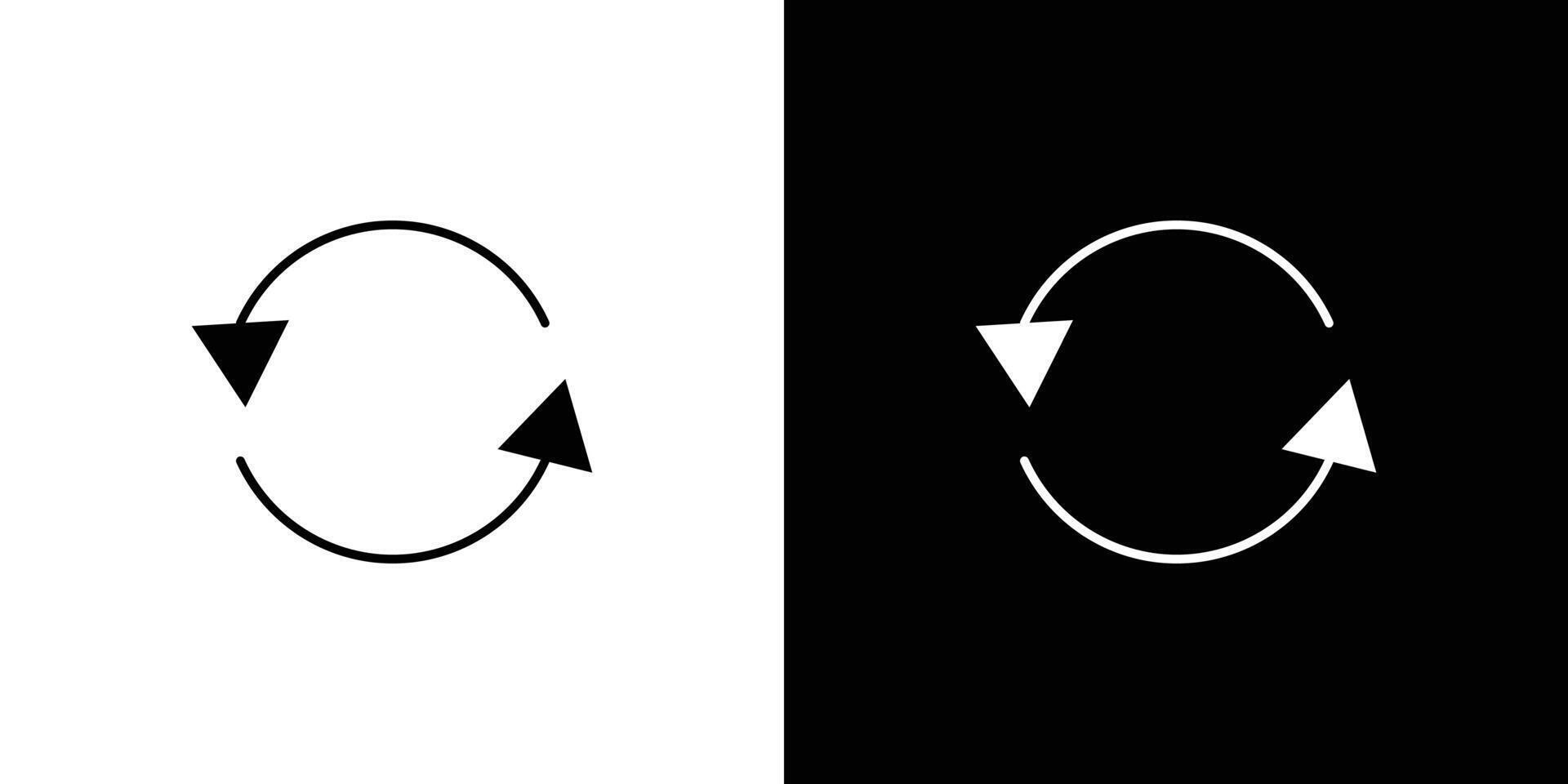 Synchronization icon Outline sign symbol set vector