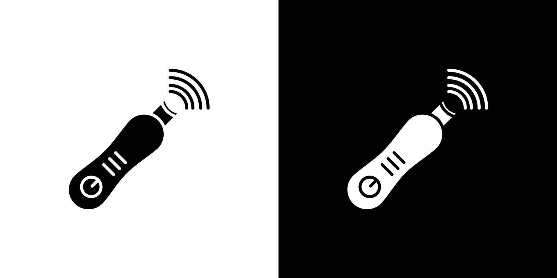 Ultrasonic face skin scrubber icon Outline sign symbol set vector