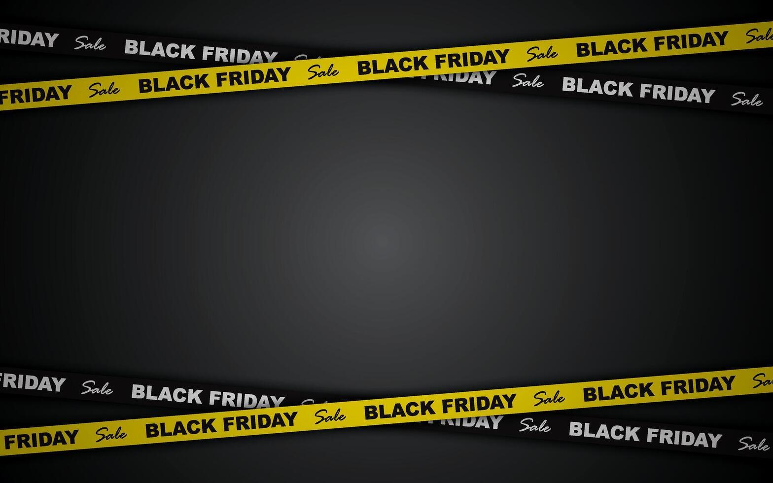Black Friday background. Crossed ribbons and stripes with text on the background. Black Friday promotion banner with space for text. vector