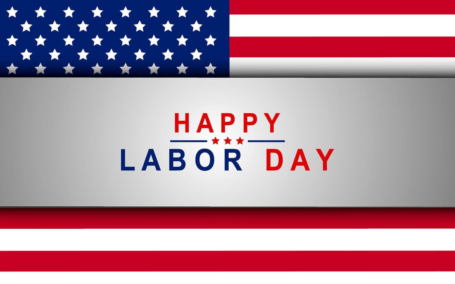 Happy Labor Day Banner. A patriotic celebration with a waving American flag vector
