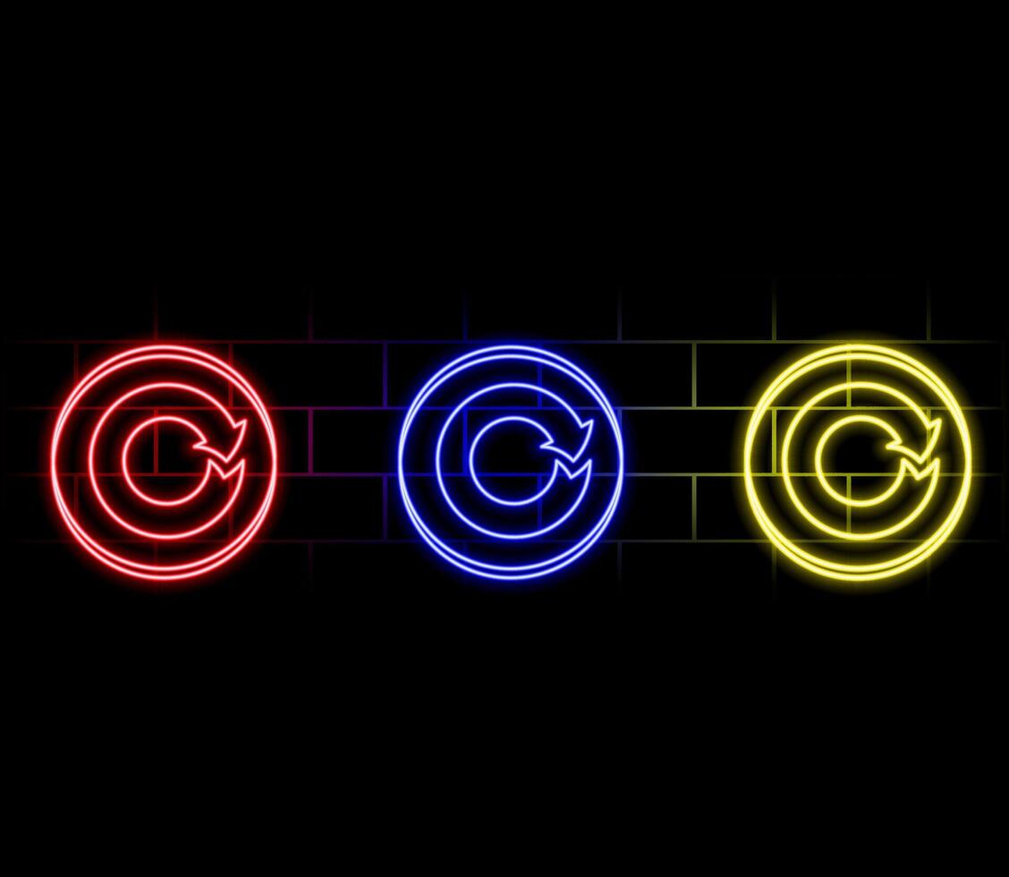 Futuristic Sci Fi Modern Neon Blue Glowing Arrow Frame for Banner on Dark Empty Grunge Brick Background. Retro Neon Sign vector