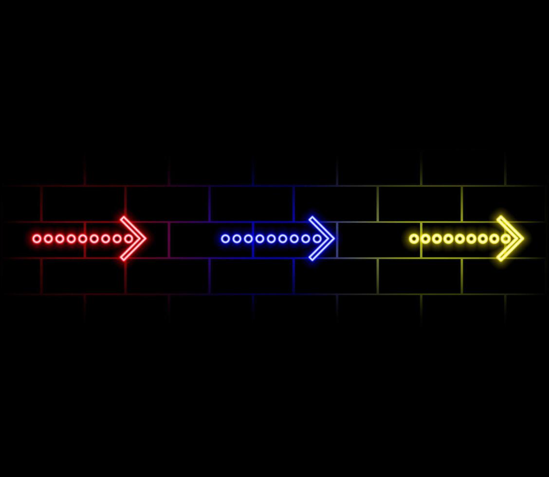 Abstract blue and red neon light arrow background. Digital tech line glow design with geometric shape speed motion sign. Dark electric banner to boost power or direction shine for cyber casino gamer. vector