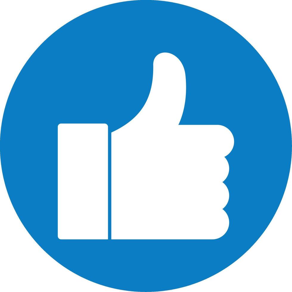 Thumbs UpGlyph Multi Circle vector