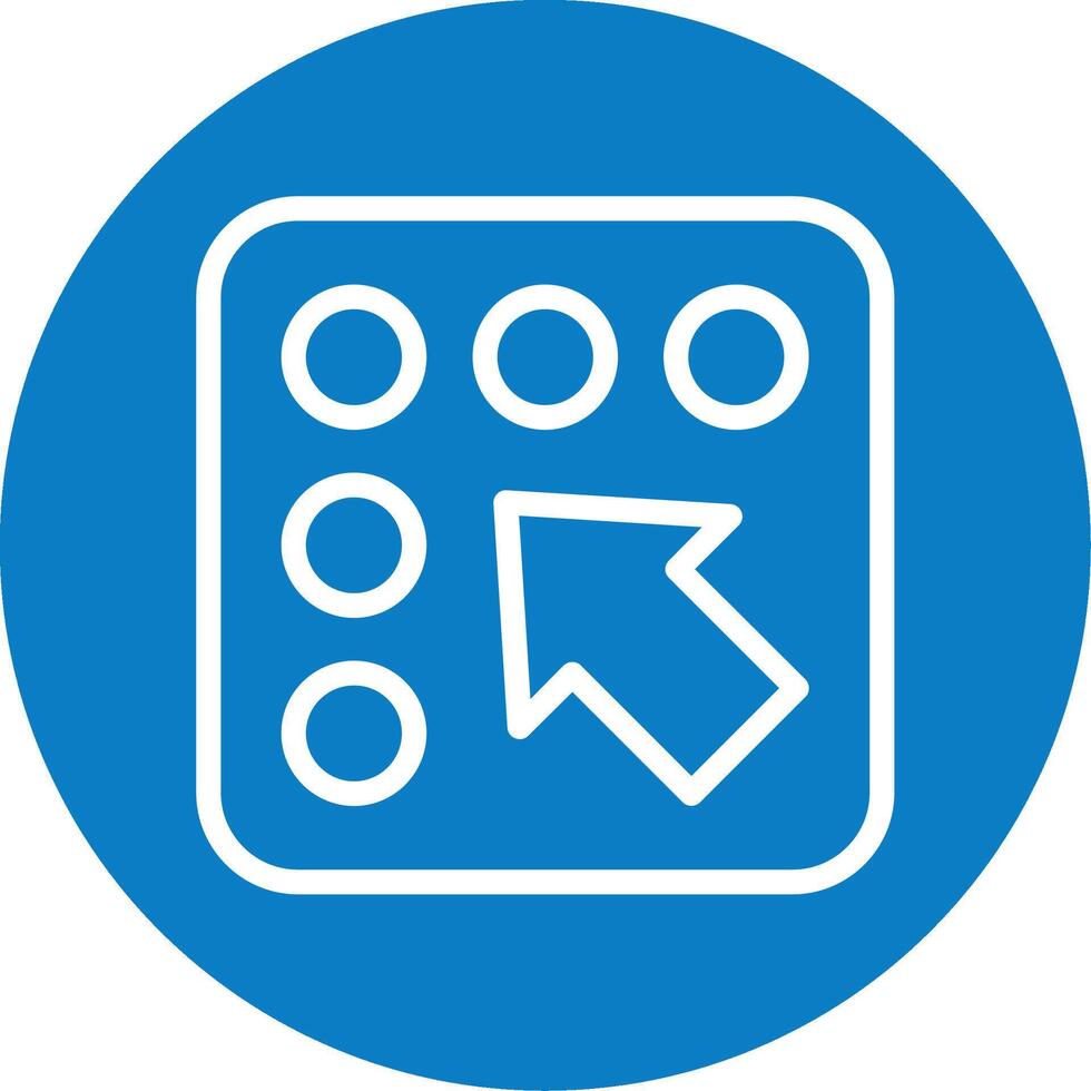 Braille support Line Multi Circle vector