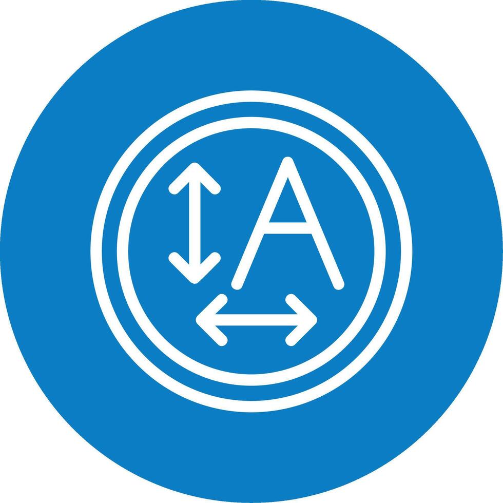 Text resizing Line Multi Circle vector