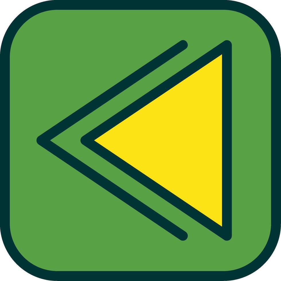 Backward Filled Two Color vector