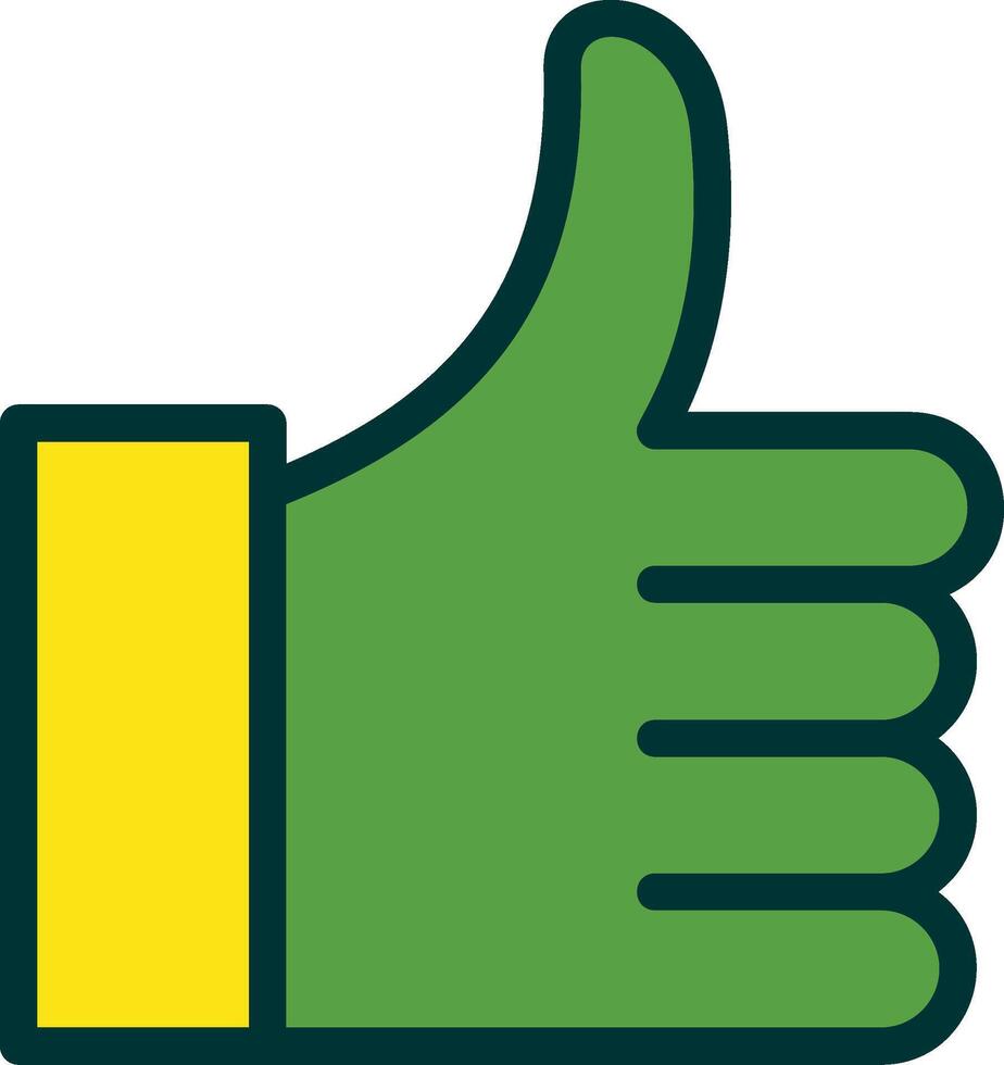 Thumbs Up Filled Two Color vector