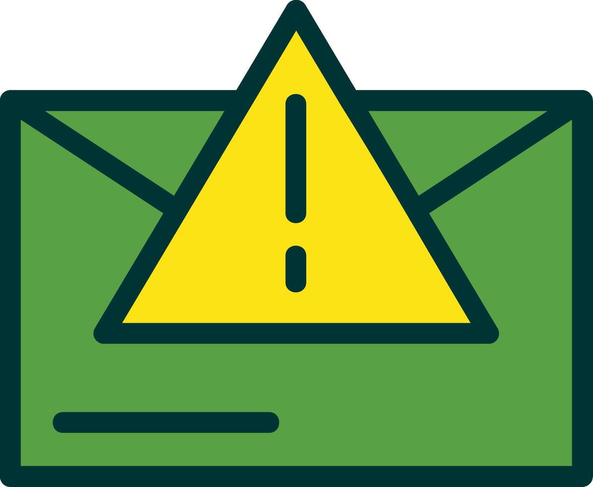 Warning Triangle Filled Two Color vector