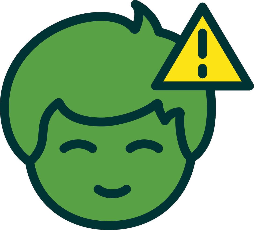 Error or warning symbol Filled Two Color vector