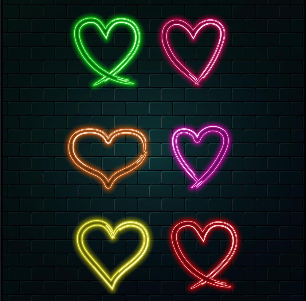 Arrow neon style. Concept of neon arrow on dark background. illustration.. vector
