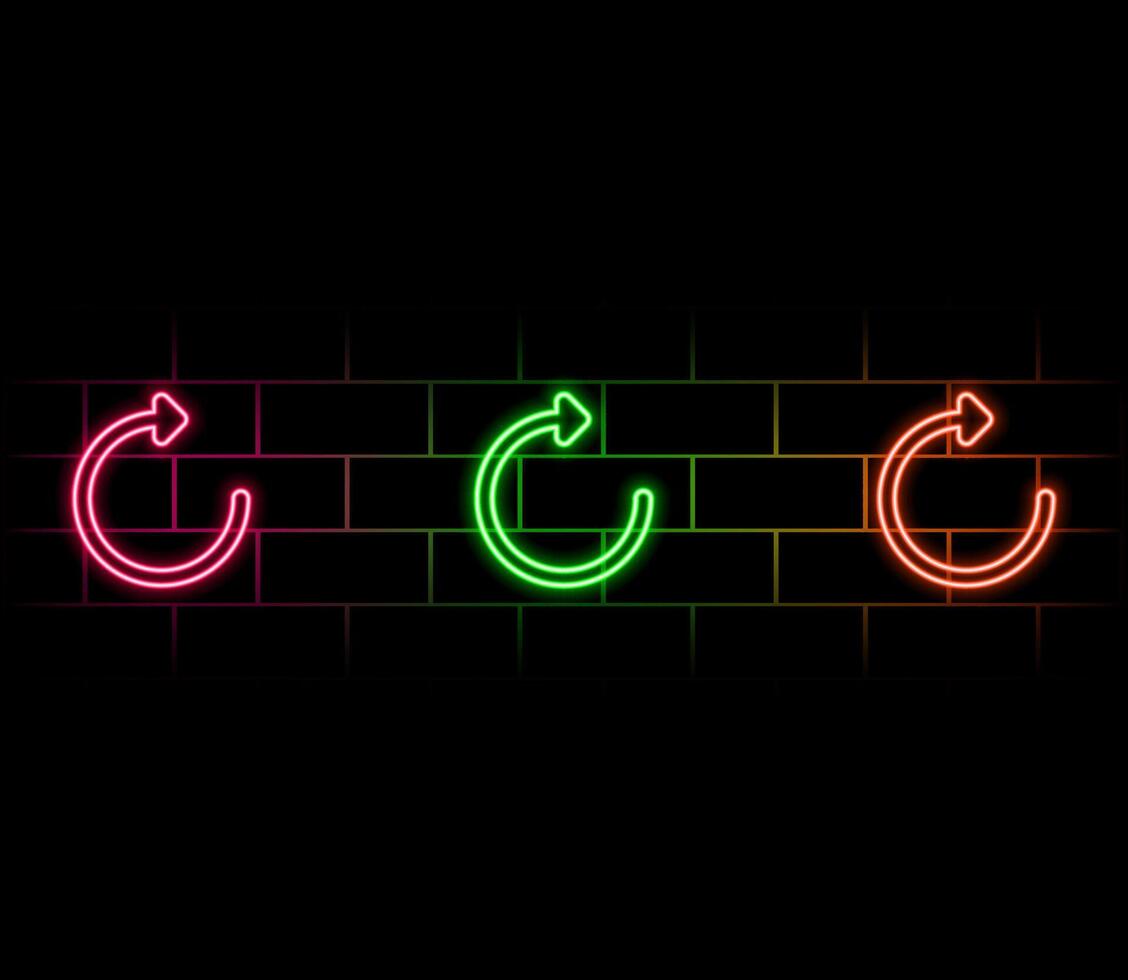 A long tunnel made of yellow neon arrows. The arrows glow brightly, casting reflections on the wet floor. vector