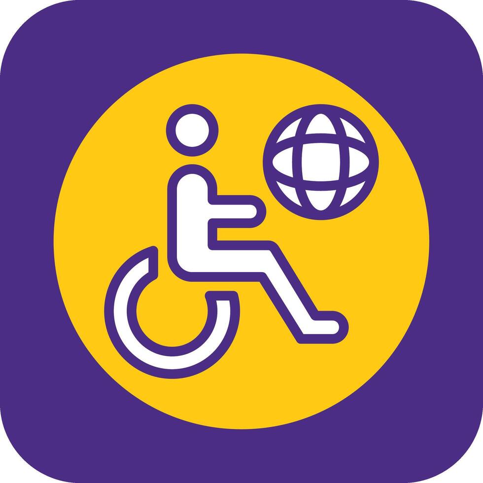 Accessibility Filled Curve vector