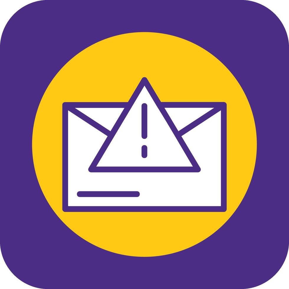 Warning Triangle Filled Curve vector