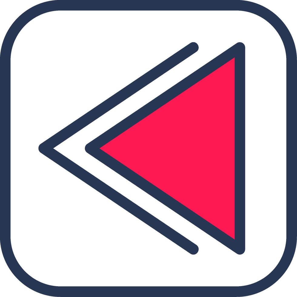 Backward Line Half Filled vector