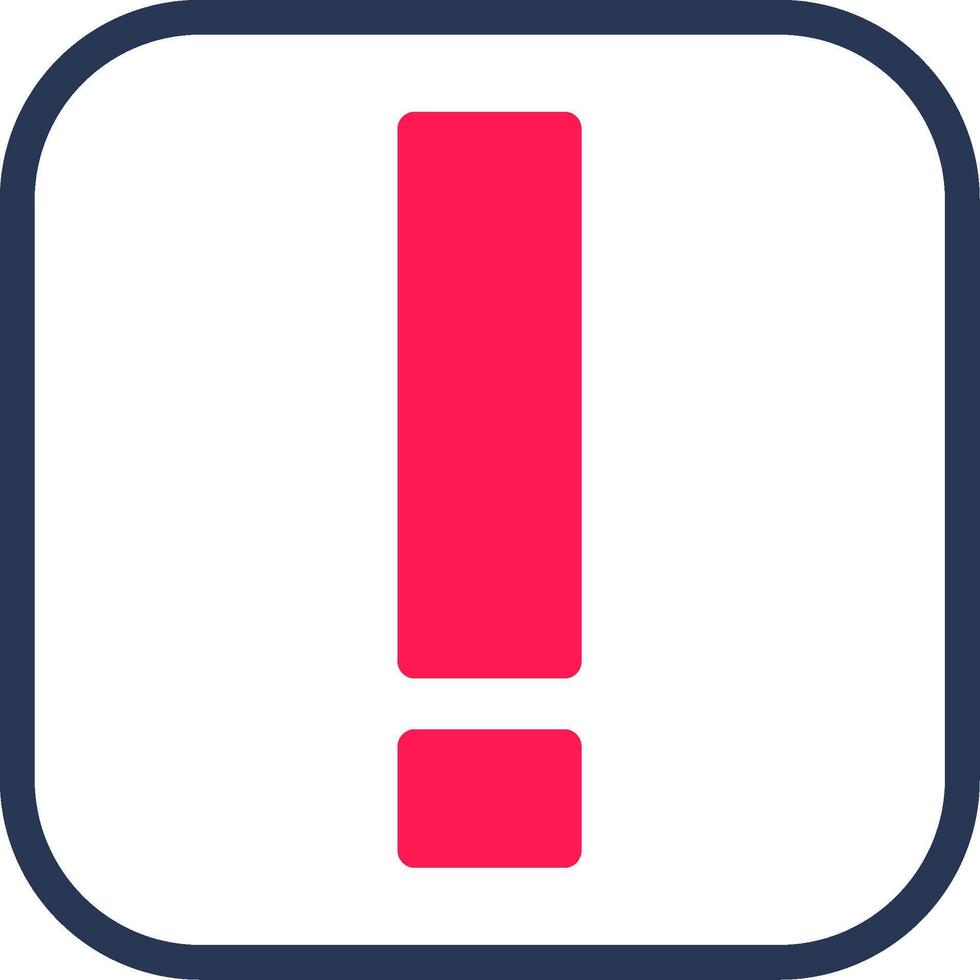 Exclamation Mark Line Half Filled vector