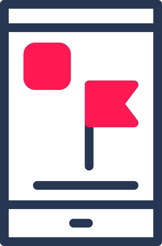 Flag Line Half Filled vector