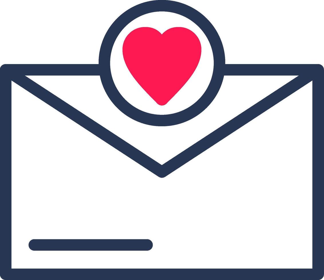 Heart Line Half Filled vector