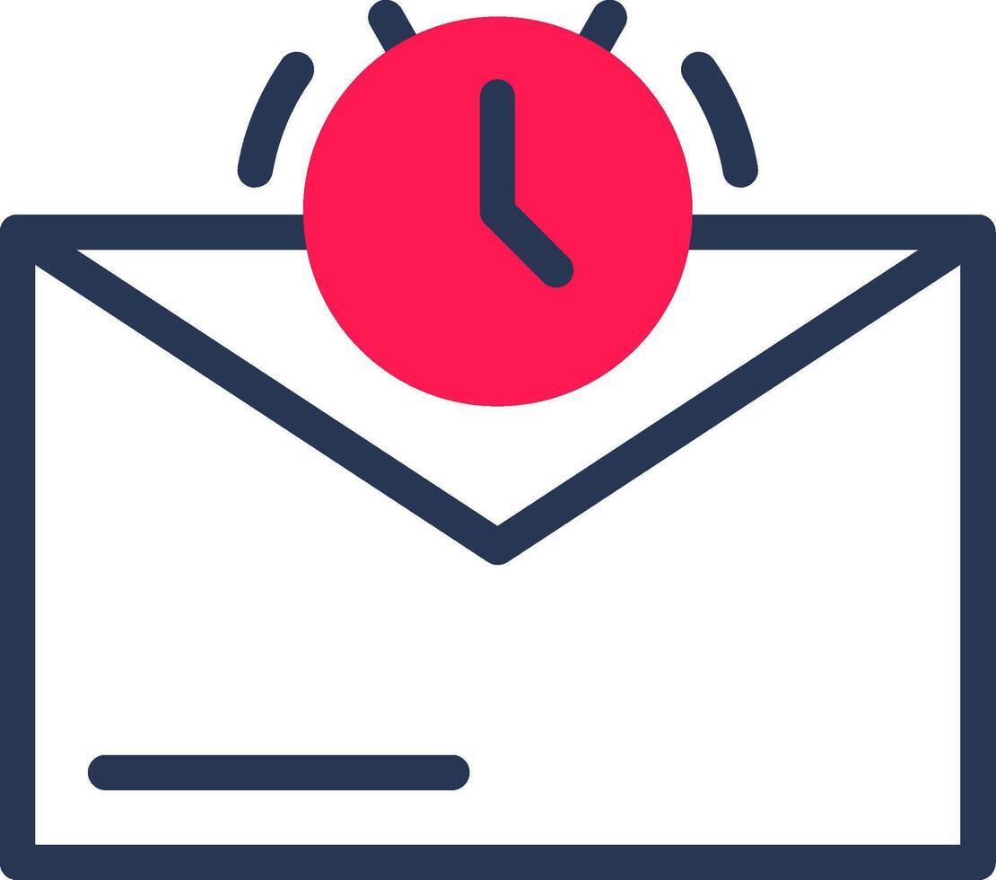 Alarm Clock Line Half Filled vector