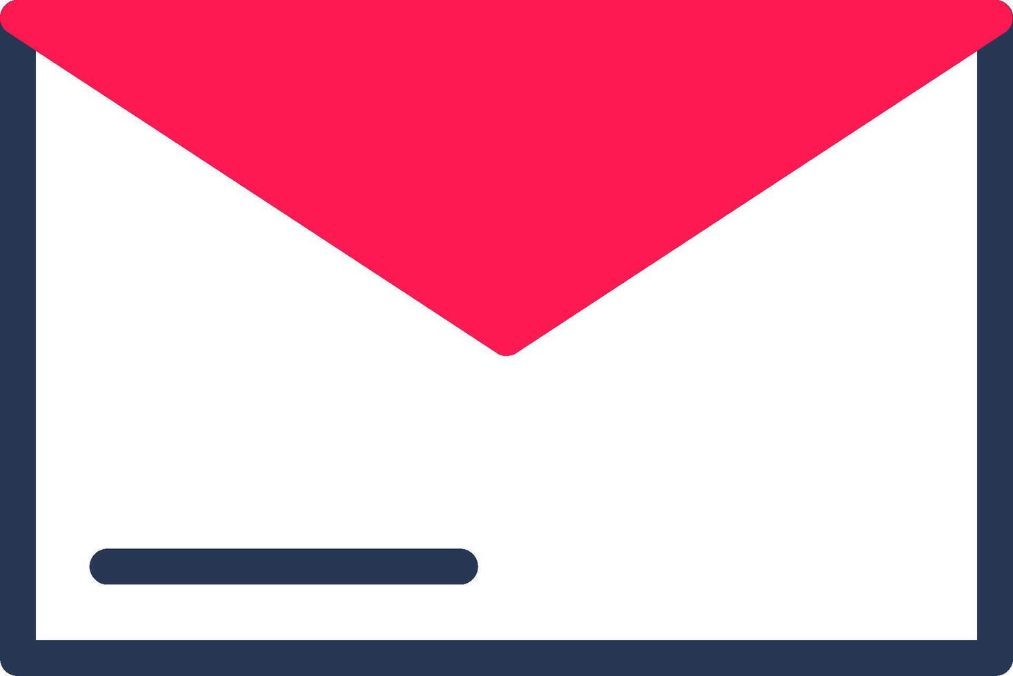 Envelope Line Half Filled vector