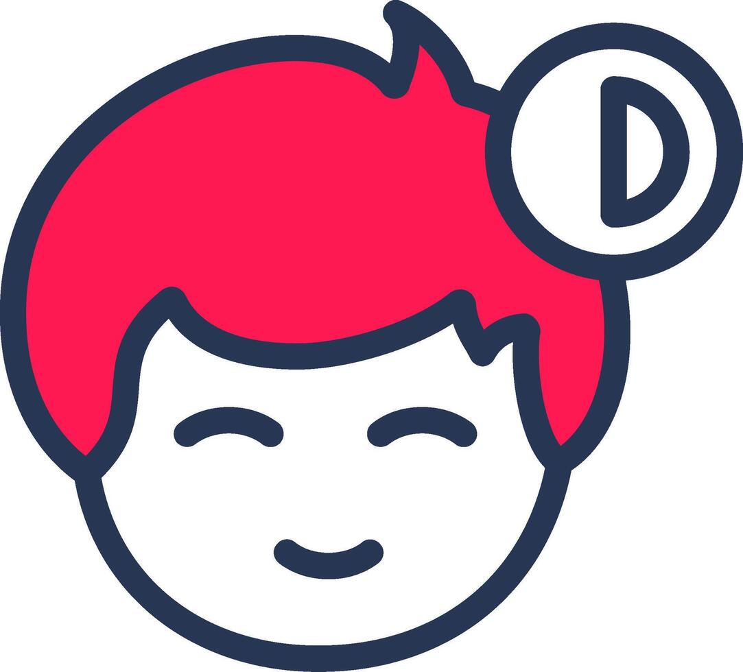 Offline status indicator Line Half Filled vector