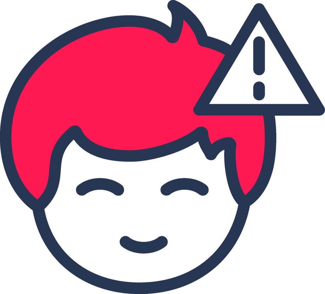 Error or warning symbol Line Half Filled vector