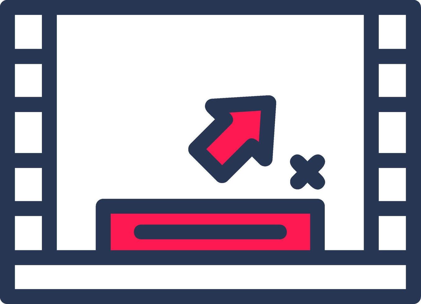 Line Half Filled Icon vector