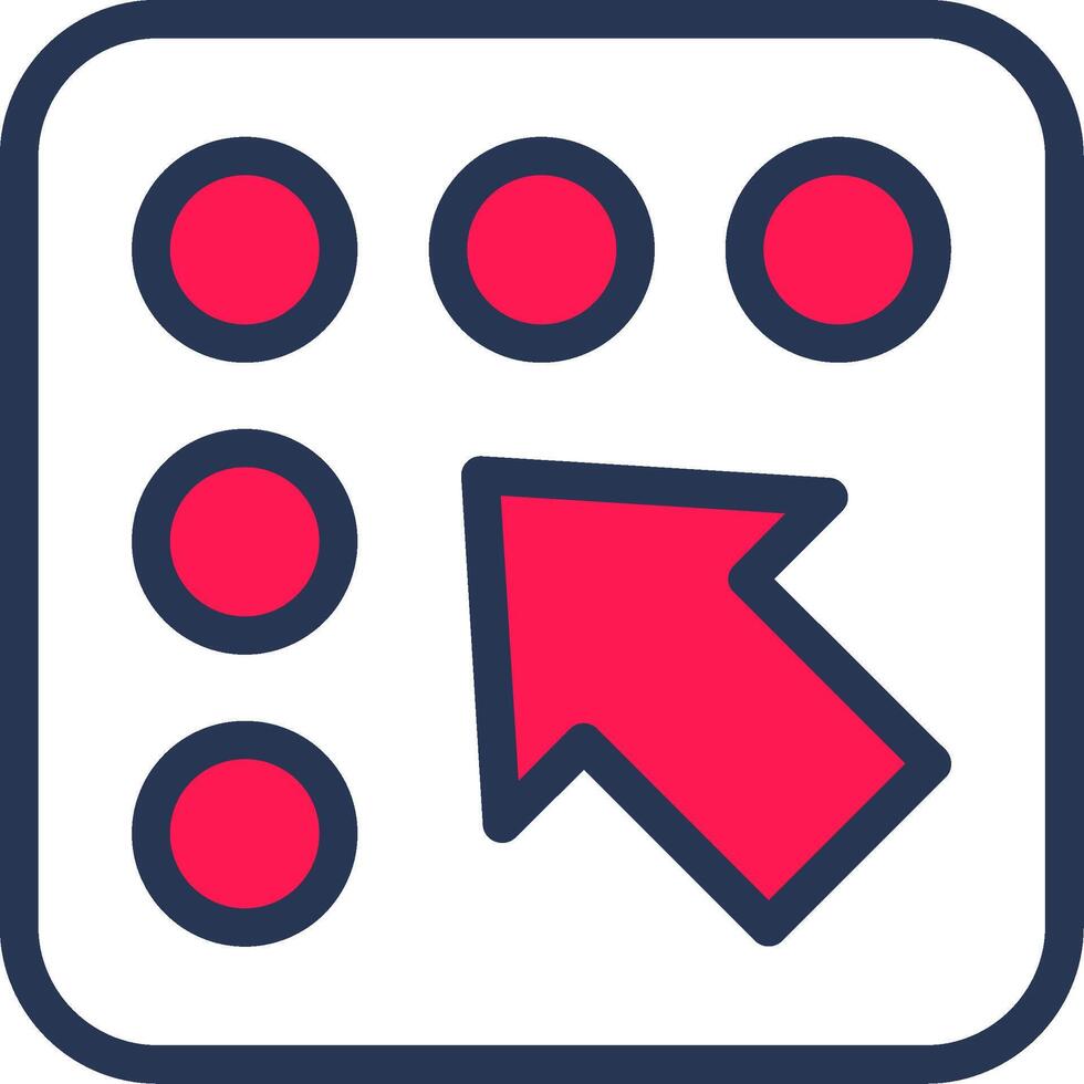 Line Half Filled Icon vector