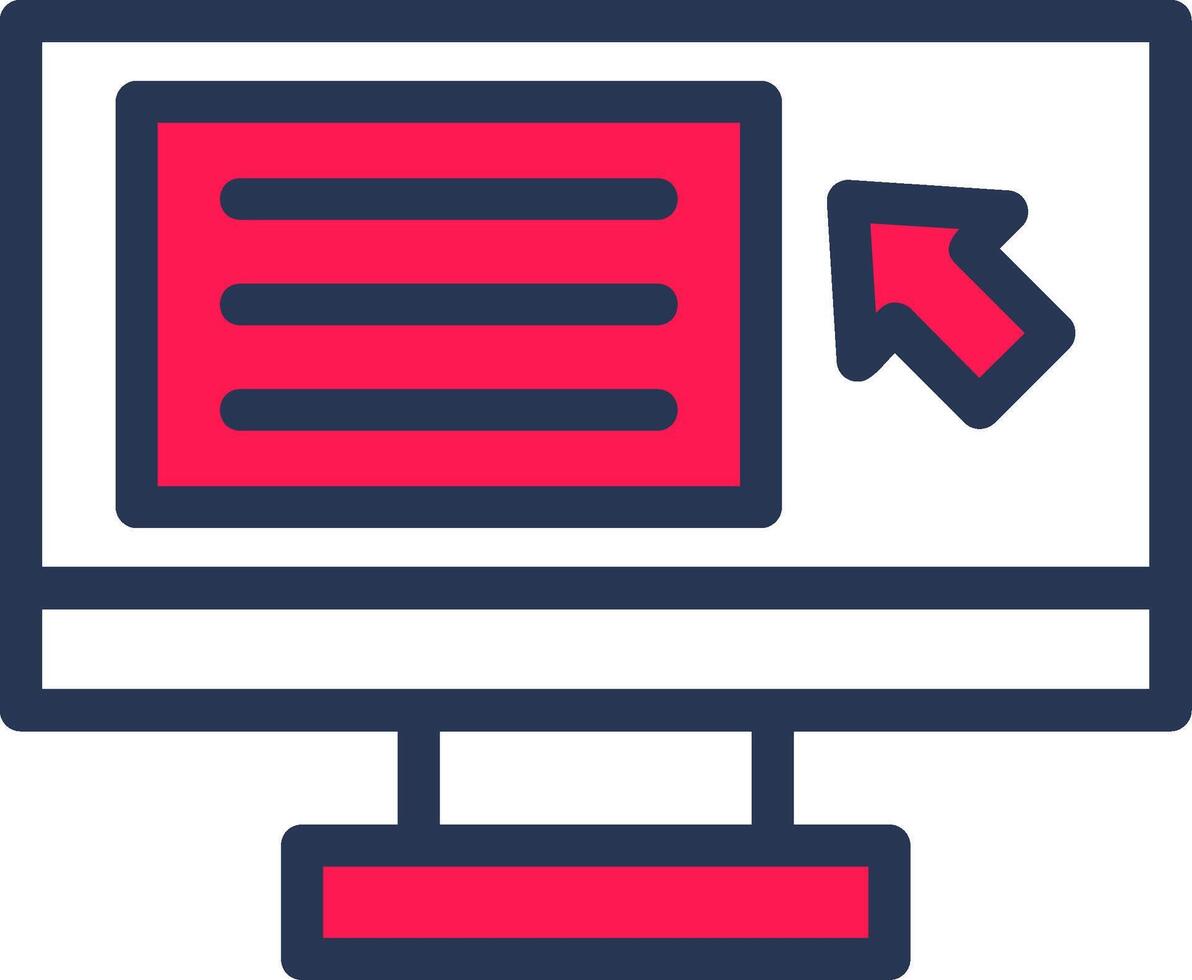 Screen reader Line Half Filled vector