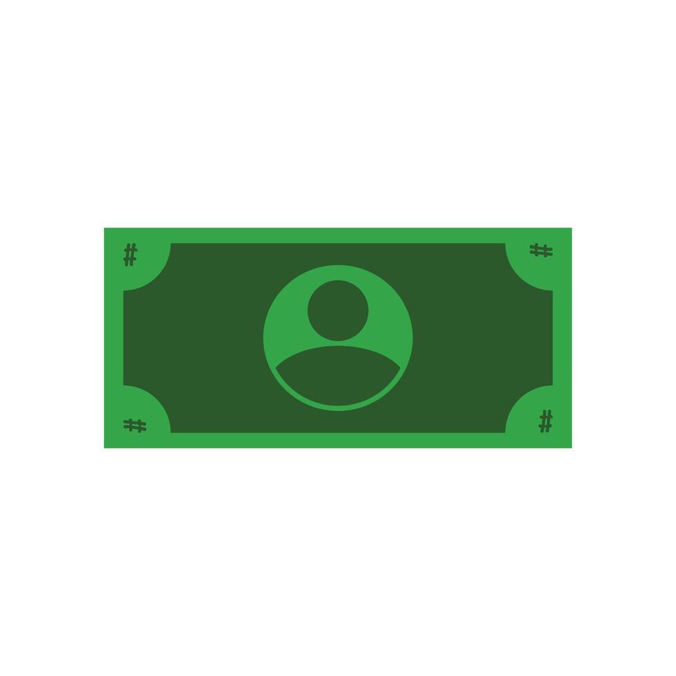 Money dollar icon in flat color style. dollar icon in green color. Banknotes, coins, dollars, cash. Graphic design elements illustrating wealth, finance, money and economic icons vector